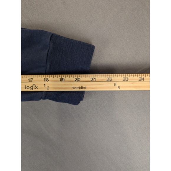 Even Tide Henley Shirt Large Men's Long Sleeve T-Shirt 100% Cotton Tee Navy - Picture 6 of 10